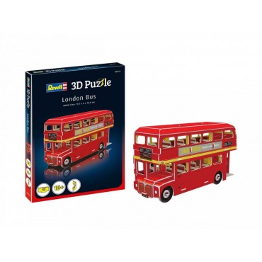 QUEBRA CABEÇA 3D PUZZLE LONDON BUS ONIBUS DE LONDRES REVELL KIT PARA MONTAR 66 PEÇAS REV 00113